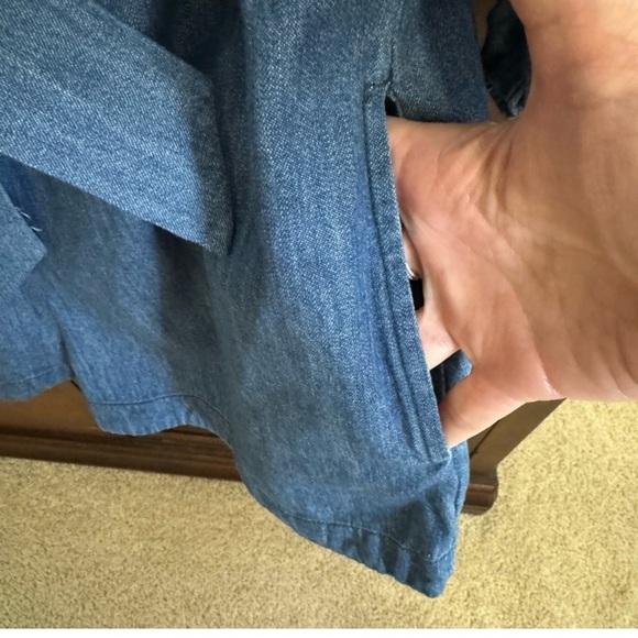 Free People Tangled In Willows Denim Romper Size:Small PTP 19” - Picture 6 of 7